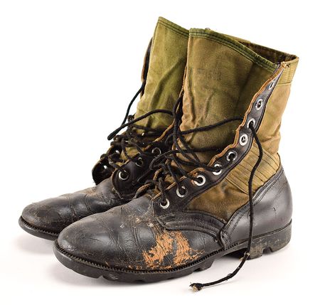 Lot #9168  Boston: Sib Hashian's Army Field Uniform with Boots and Helmet - Image 7
