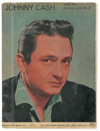 Lot #9138 Johnny Cash and the Tennessee Two Signed 45 RPM Records and Song Book - Image 2