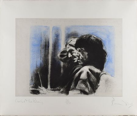Lot #9081  Rolling Stones: Ronnie Wood Signed Etching - Image 1