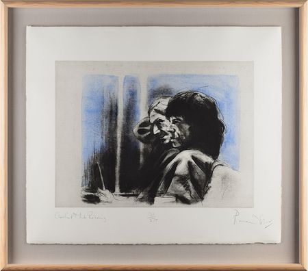 Lot #9081  Rolling Stones: Ronnie Wood Signed Etching - Image 2