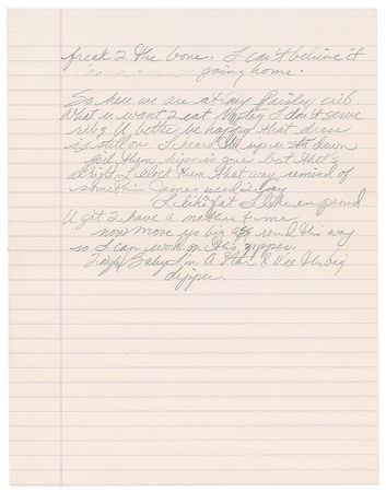 Lot #9287  Prince's Handwritten Lyrics for 'Gett Off' - Image 2