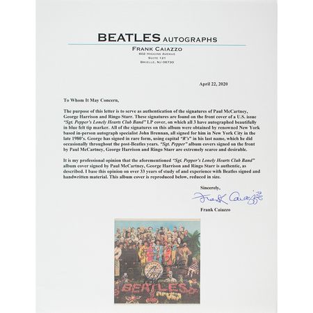 Lot #9326  Beatles: McCartney, Harrison, and Starr Signed Album - Image 2