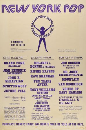 Lot #9073  New York Pop Festival 1970 Poster