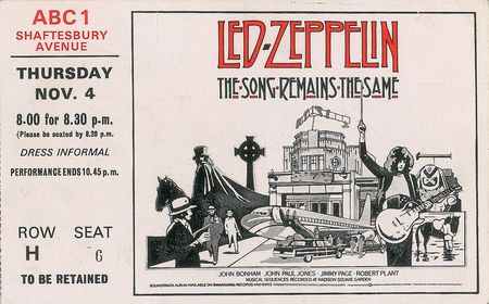 Lot #9032 Paul McCartney Signed 1976 'The Song Remains the Same' Ticket - Image 2