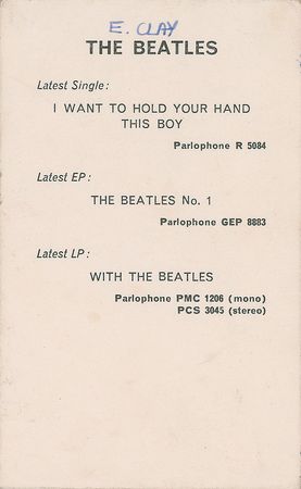 Lot #9054  Beatles 1963 Parlophone Records Promotional Card - Image 2