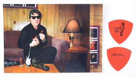 Lot #9215 Steve Miller Signed Pair of Mini Guitars and Cases - Image 3