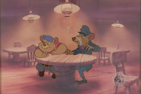 Lot #467 Basil and Dr. David Q. Dawson production cel from The Great Mouse Detective - Image 1