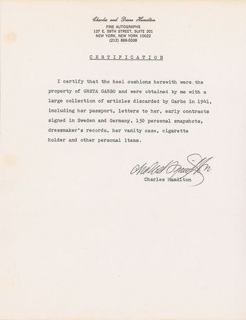 Lot #818 Collection of Greta Garbo Personal Items: Garbo?s make-up mirror and Kodak camera - Image 8