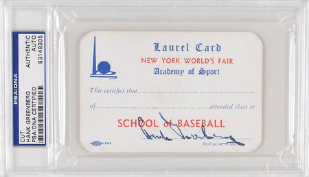 Lot #1103 Hank Greenberg - Image 1