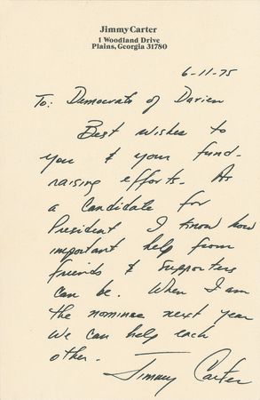 Lot #109 Jimmy Carter: Scarce 1975 autograph letter from the nominee-to-be - Image 2