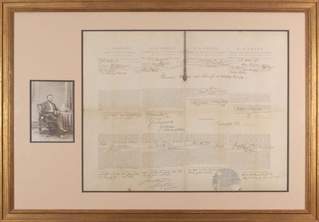 Lot #25 U. S. Grant: Scarce 1877 ship’s papers