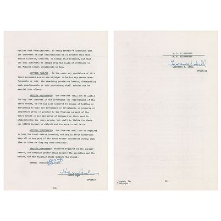 Lot #898 Harry Cohn Signed Document - Image 1
