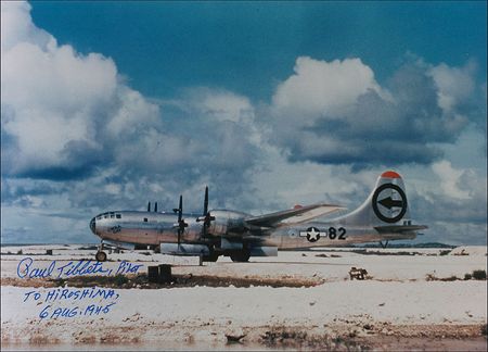 Lot #368 Enola Gay: Paul Tibbets Signed Photograph - Image 1