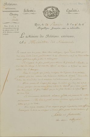 Lot #328 Charles Maurice de Talleyrand Signed Document - Image 2