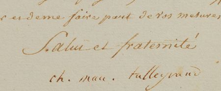 Lot #328 Charles Maurice de Talleyrand Signed Document - Image 3