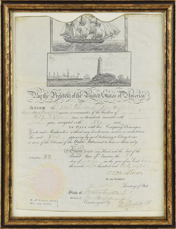 Lot #12 Martin Van Buren Signed Document