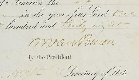 Lot #12 Martin Van Buren Signed Document - Image 2