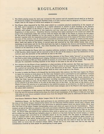 Lot #1077 Mickey Mantle: Mickey Mantle's 1953 Yankees contract—the Commerce Comet's third big league season - Image 4