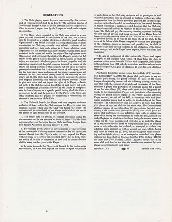 Lot #1063 Rod Carew Signed Contract - Image 4