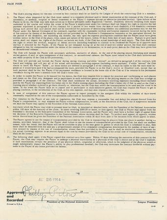 Lot #1064 Rod Carew Signed Contract - Image 4