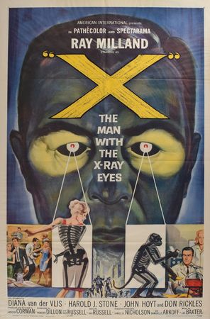 Lot #1058 X: The Man with the X-ray Eyes One Sheet Movie Poster - Image 1