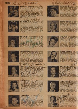 Lot #857 Who's Who in Hollywood Autograph Books: 1952 and 1953: Amazing Who's Who in Hollywood magazines signed by 500+, highlighted by Marilyn Monroe, Humphrey Bogart, John Wayne, Marlon Brando, Judy Garland, and Elizabeth Taylor - Image 3