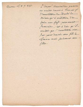 Lot #205 Jean-Jacques Rousseau Manuscript - Image 1