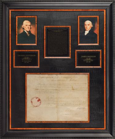 Lot #5 Thomas Jefferson and James Madison: Two