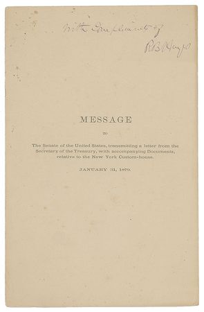 Lot #27 Rutherford B. Hayes Booklet