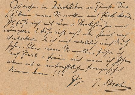 Lot #664 Johannes Brahms: Neatly penned postcard by the revered composer - Image 1