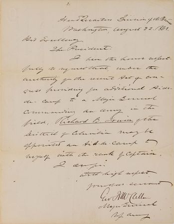 Lot #22 Abraham Lincoln: Lincoln approves an appointment requested by General McClellan - Image 3
