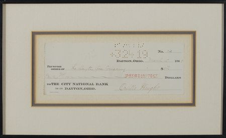 Lot #393 Orville Wright Check - Image 2