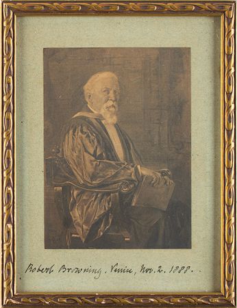 Lot #492 Robert Browning Signed Photograph - Image 1