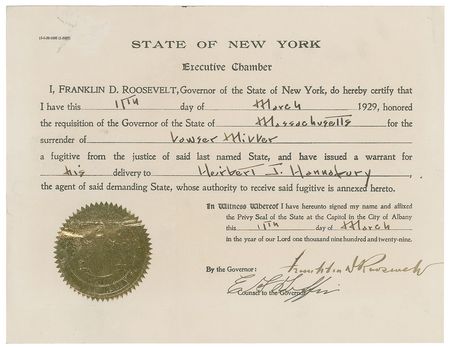 Lot #159 Franklin D. Roosevelt Signed Document - Image 1