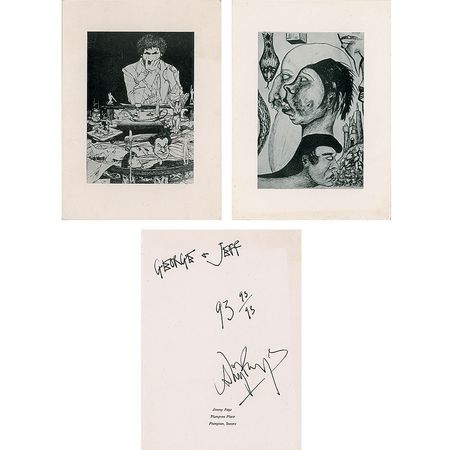 Lot #691 Led Zeppelin: Jimmy Page Card - Image 1