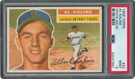 Lot #6022  1956 Topps #20 Al Kaline - PSA MINT 9 - two Higher! - Image 1