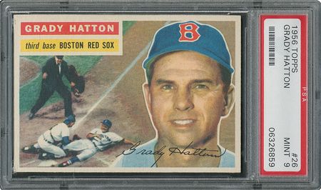 Lot #6028  1956 Topps #26 Grady Hatton - PSA MINT 9 - None Higher! - Image 1