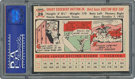 Lot #6028  1956 Topps #26 Grady Hatton - PSA MINT 9 - None Higher! - Image 2