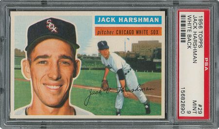 Lot #6031  1956 Topps #29 Jack Harshman - PSA MINT 9 - three Higher! - Image 1