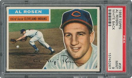 Lot #6037  1956 Topps #35 Al Rosen - PSA MINT 9 - three Higher! - Image 1