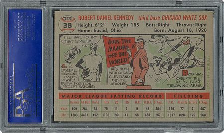 Lot #6040  1956 Topps #38 Bob Kennedy - PSA MINT 9 - two Higher! - Image 2