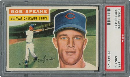 Lot #6068  1956 Topps #66 Bob Speake - PSA MINT 9 - None Higher! - Image 1