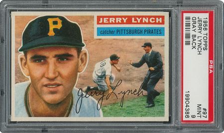 Lot #6107  1956 Topps #97 Jerry Lynch - PSA MINT 9 - None Higher! - Image 1