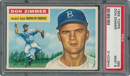 Lot #6109  1956 Topps #99 Don Zimmer - PSA MINT 9 - one Higher! - Image 1