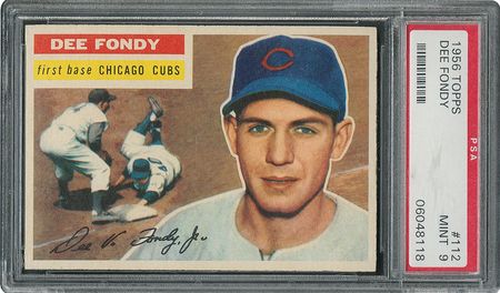 Lot #6124  1956 Topps #112 Dee Fondy - PSA MINT 9 - None Higher! - Image 1