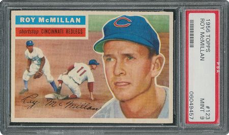 Lot #6135  1956 Topps #123 Roy McMillan - PSA MINT 9 - None Higher! - Image 1