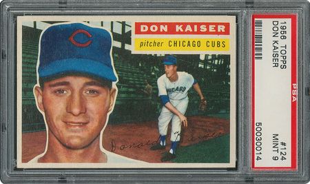 Lot #6136  1956 Topps #124 Don Kaiser - PSA MINT 9 - one Higher! - Image 1