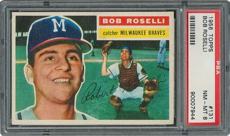 Lot #6143  1956 Topps #131 Bob Roselli - PSA NM-MT 8 - Image 1
