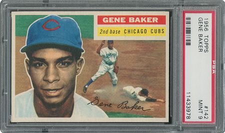 Lot #6154  1956 Topps #142 Gene Baker - PSA MINT 9 - one Higher! - Image 1