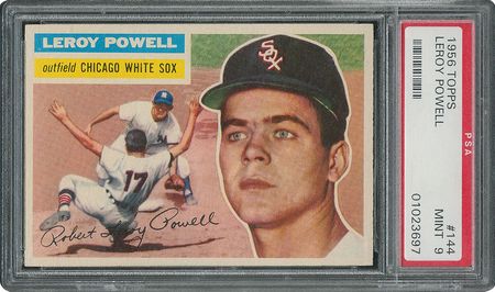 Lot #6156  1956 Topps #144 Leroy Powell - PSA MINT 9 - None Higher! - Image 1